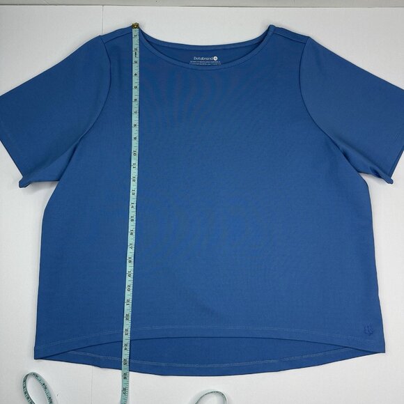 Betabrand Women’s NWT Tide Pool Boat Neck Short Sleeve Boxy Hi-Low Top XL/C47 - Picture 8 of 12